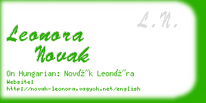 leonora novak business card